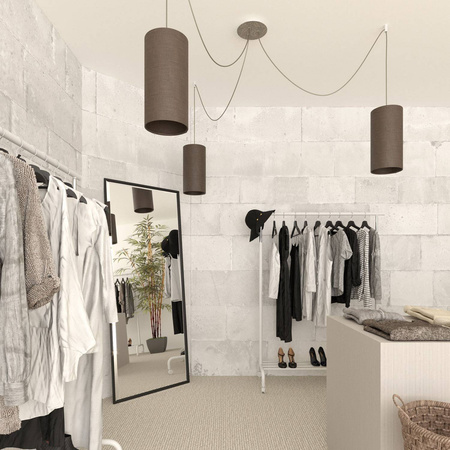 Duża okrągła podsufitka rozeta sufitowa Rose-One, średnica 200 mm, 2 otwory i 4 otwory boczne Creative cables BKROR203TF-KROR203TF106