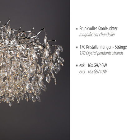 Lampa Wisząca Chrom RICICLE 003902-029954 Newgarden