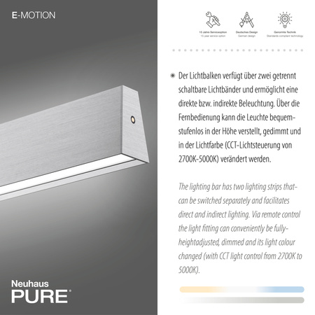 Lampa Wisząca Aluminium PURE E-MOTION 003902-031692 Newgarden