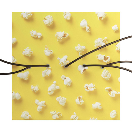 Kwadratowa podsufitka maskownica sufitowa XXL Rose-One, 400 mm, 5 otworów w linii i 4 otwory boczne- PROMOCJA Creative cables BKROQ405LF-PROMO-KROQ405LF203