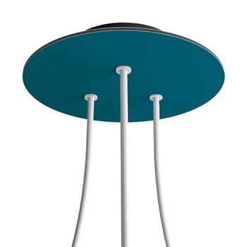 Duża okrągła podsufitka rozeta sufitowa Rose-One, średnica 200 mm, 2 otwory i 4 otwory boczne Creative cables BKROR203TF-KROVNR203TF115