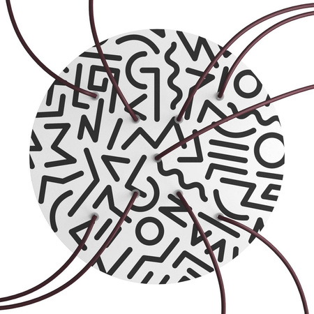 Duża okrągła podsufitka maskownica sufitowa XXL Rose-One, średnica 400 mm, 9 otworów i 4 otwory boczne - PROMOCJA Creative cables BKROR409XF-PROMO-KROR409XF202