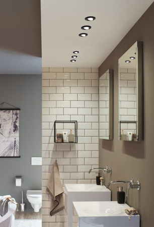 Zestaw opraw do wbudowania CALLA LED 10X6W 500lm okrągła wychylna 4000K IP65 230V czarny matowy PAULMANN PL92462