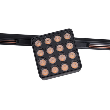 Maxlight n0013n raster micro11 12w czarny kwadrat 3000k on-off