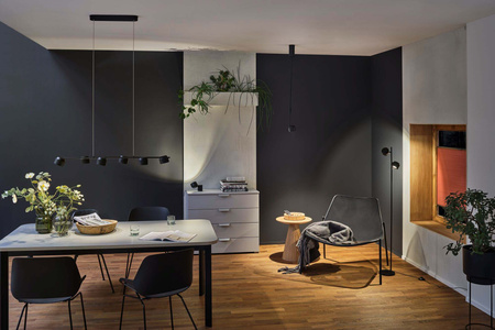 Lampa wisząca PURIC PANE LED 9,5W 3-STEP DIM 600lm 2700K  230V czarny / metal