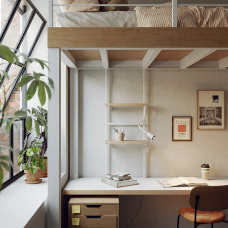 Duża okrągła podsufitka rozeta sufitowa Rose-One, średnica 200 mm, 2 otwory i 4 otwory boczne Creative cables BKROR203TF-KROR203TF111