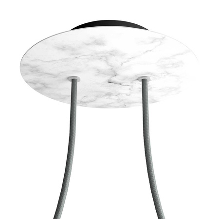 Duża okrągła podsufitka rozeta sufitowa Rose-One, średnica 200 mm, 2 otwory centralne i 4 otwory boczne Creative cables BKROR202F-KROVNR202F105