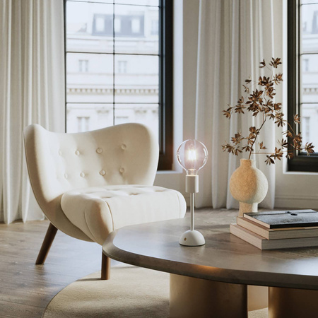 Przenośna i ładowalna lampa Cabless02 z żarówką G125 Globe Creative cables BCABLESS02-B04-CABLESS02-VB-B04