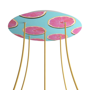 Duża okrągła podsufitka maskownica sufitowa XXL Rose-One, średnica 400 mm, 5 otworów i 4 otwory boczne - PROMOCJA Creative cables BKROR405PF-PROMO-KROR405PF204