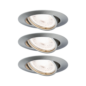 Base Coin oprawa wbudowana ruchoma LED 3-st ściemnianie 3x5W 230V GU10 51mm Żelazo Szczotkowane/Metal PAULMANN PL93424
