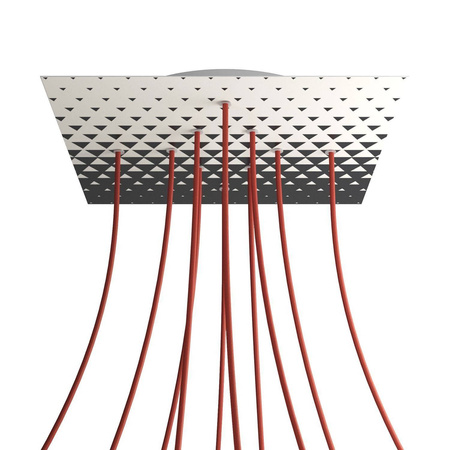 Kwadratowa podsufitka maskownica sufitowa XXL Rose-One, 400 mm, 10 otworów i 4 otwory boczne- PROMOCJA Creative cables BKROQ4010F-PROMO-KROQ4010F205