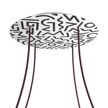 Duża okrągła podsufitka maskownica sufitowa XXL Rose-One, średnica 400 mm, 4 otwory i 4 otwory boczne - PROMOCJA Creative cables BKROR404F-PROMO-KROR404F202