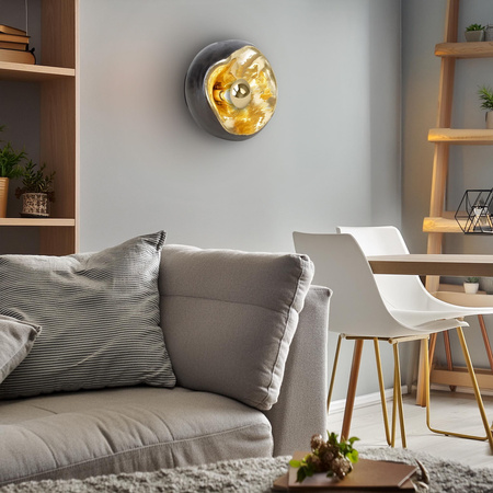 KINKIET MODENA CZARNO ZŁOTY ULKN24 Unilight