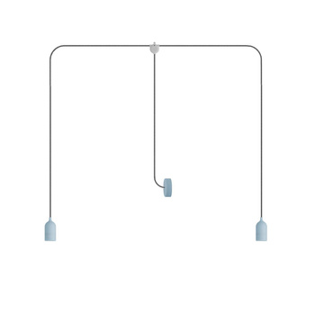 T-Snake EIVA Lampa zewnętrzna IP65 z 2 źródłami światła i podsufitką Creative cables BPDE2MDR15-PDE2PASBSN02