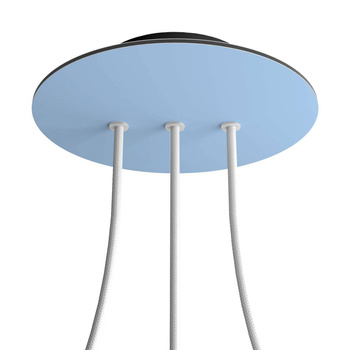 Duża okrągła podsufitka rozeta sufitowa Rose-One, średnica 200 mm, 2 otwory i 4 otwory boczne Creative cables BKROR203LF-KROVNR203LF114