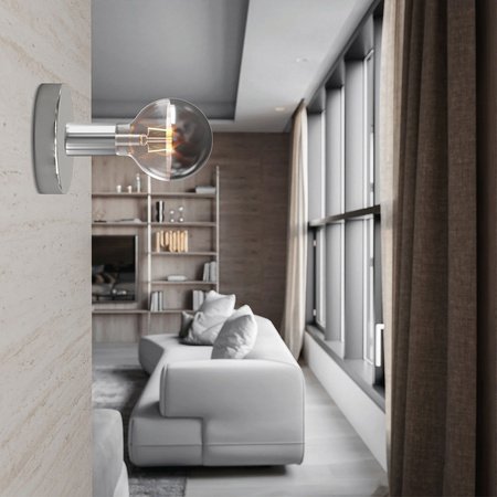 Metalowa lampa lampa Fermaluce z żarówką Globe Creative cables B-APM1MDR-1-APM1CR-L1