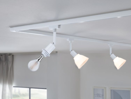 Reflektor na szynoprzewód URail DECO SYSEMS DIM E14 max.20W 230V biały RAL9003 / metal