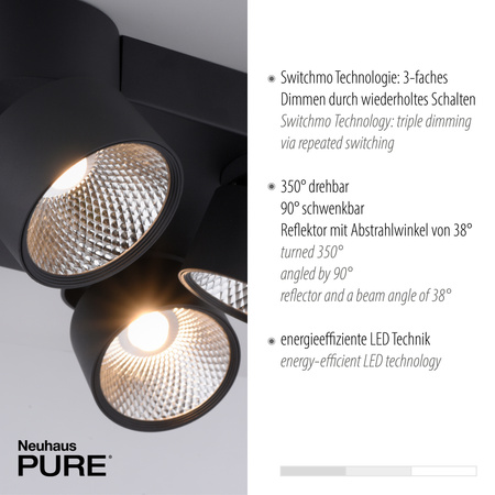 Lampa Sufitowa Czarny PURE-NOLA 003902-031717 Newgarden