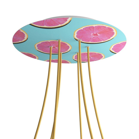 PROMO Duża okrągła podsufitka maskownica sufitowa XXL Rose-One, średnica 400 mm, 6 otworów i 4 otwory boczne - PROMOCJA Creative cables BKROR406F-PROMO-KROR406F204