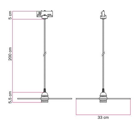 Duża okrągła podsufitka rozeta sufitowa Rose-One, średnica 200 mm, 2 otwory centralne i 4 otwory boczne Creative cables BKROR202F-KROR202F113