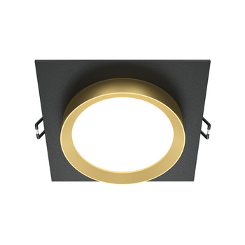Downlight Black with gold Hoop Maytoni DL086-GX53-SQ-BG
