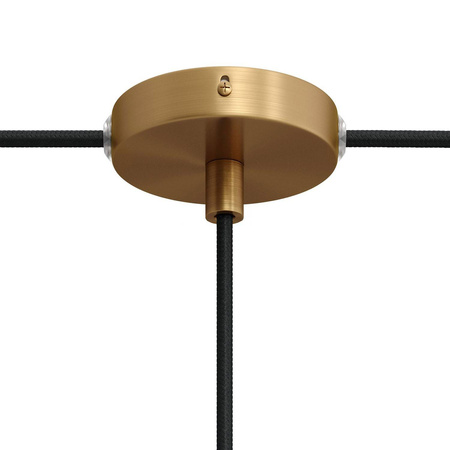 Okrągła metalowa podsufitka maskownica sufitowa Mini 1 otwór centralny i 2 otwory boczne Creative cables BKRM83FC2L-KRM83FC2LOTSTERM