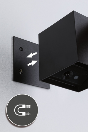 Mobile Wandl Nyara Sensor IP44 Sz Alu PAULMANN PL71282