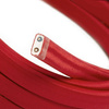 Kabel elektryczny do łańcuchów świetlnych, w oplocie Red CM09 - odporny na promieniowanie UV Creative cables XZ15CM09