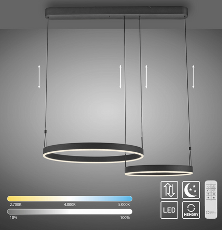 Lampa wiszaca ESKO Czarna  2360-18 Paul Neuhaus