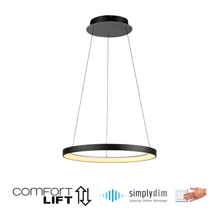 Lampa Wisząca Czarny HOOP 003902-032165 Newgarden