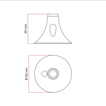 Duża okrągła podsufitka rozeta sufitowa Rose-One, średnica 200 mm, 2 otwory i 4 otwory boczne Creative cables BKROR203TF-KROR203TF112