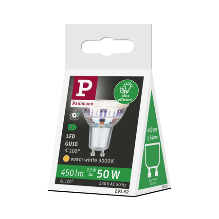 Źródło światła LED GU10 ECO LINE 2.5W 450lm 3000K 230V srebrny / szkło