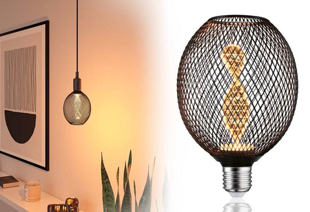 Źródło światła LED METALLIC GLOW GLOB czarny Helix E27 3,5W 110lm 1800K 230V