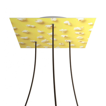 Kwadratowa podsufitka maskownica sufitowa XXL Rose-One, 400 mm, 3 otwory i 4 otwory boczne- PROMOCJA Creative cables BKROQ403TF-PROMO-KROQ403TF203