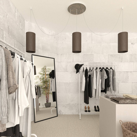 Duża okrągła podsufitka maskownica sufitowa XXL Rose-One, średnica 400 mm, 3 otwory w linii i 4 otwory boczne - PROMOCJA Creative cables BKROR403LF-PROMO-KROR403LF303