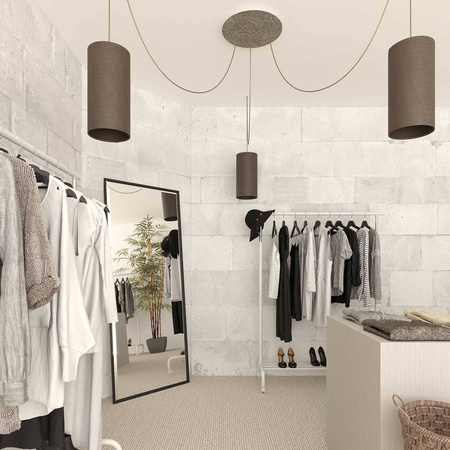 Duża okrągła podsufitka maskownica sufitowa XXL Rose-One, średnica 400 mm, 3 otwory i 4 otwory boczne - PROMOCJA Creative cables BKROR403TF-PROMO-KROR403TF304