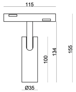 NIKO TRACK MAGNETIC CZARNA 7W 3000k CIEPŁA UNILIGHT