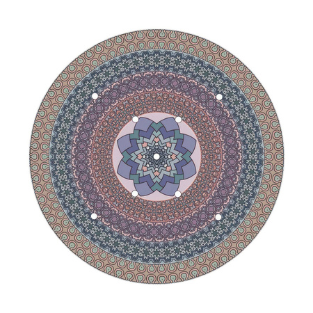 Duża okrągła podsufitka maskownica sufitowa XXL Rose-One, średnica 400 mm, 9 otworów i 4 otwory boczne - PROMOCJA Creative cables BKROR409XF-PROMO-KROR409XF303