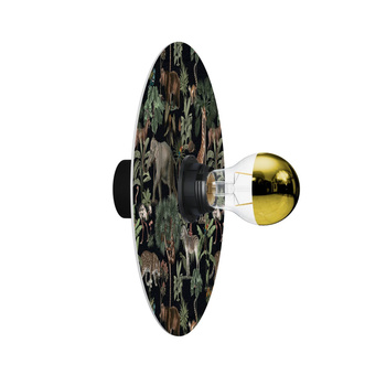 Lampa ścienna lub sufitowa z kloszem z motywami dżungli 'Wildlife Whispers' - Waterproof IP44 Creative cables BIP44-E27-2-AN-IP44-E27-2-N-AN02-L