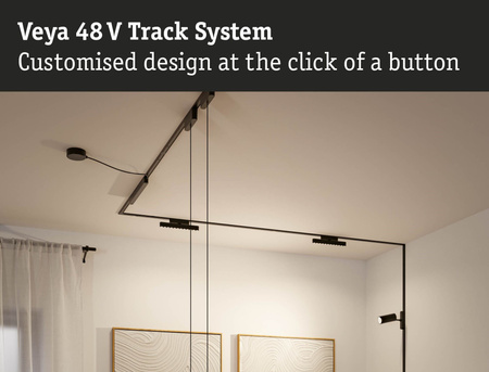 Reflektor na szynoprzewód ZENOR LED DIM 7,5W 800lm IP20 2700-4000K 48V DC czarny matowy / aluminium PAULMANN PL95737