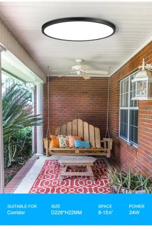 Plafon duze SLIM 80CM NOTSUOH CZARNY Unilight