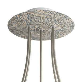 Duża okrągła podsufitka rozeta sufitowa Rose-One, średnica 200mm, 5 otworów i 4 otwory boczne  - PROMOCJA Creative cables BKROR205F-PROMO-KROR205F302