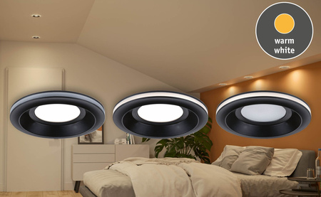 Oprawa wpuszczana SORMUS LED 6.5W 560lm / 180lm 3000K IP65 230V czarny / tworzywo sztuczne PAULMANN PL92251