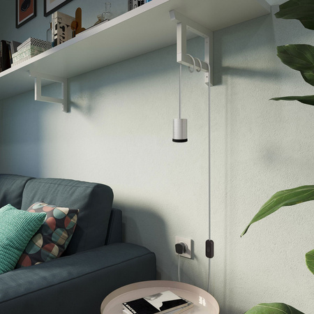 Mini reflektor GU1d0 z okablowaniem SnakeBis i dwubiegunową wtyczką Creative cables B-FINGU-16-FINGUTISINNRM03-L