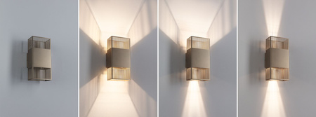 Oprawa elewacyjna THARIN LED 2 X 3,7W 640lm 3000K IP44 230V złoty / metal PAULMANN PL71254