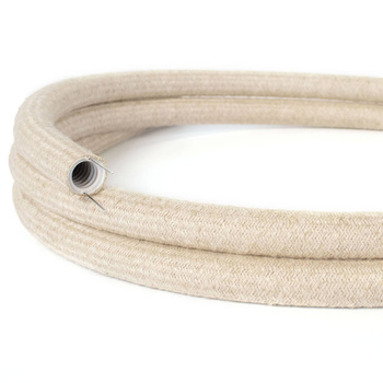 Elastyczne korytko kablowe Creative-Tube, w oplocie Neutral Natural Linen RN01, średnica 20 mm Creative cables NG20RN01
