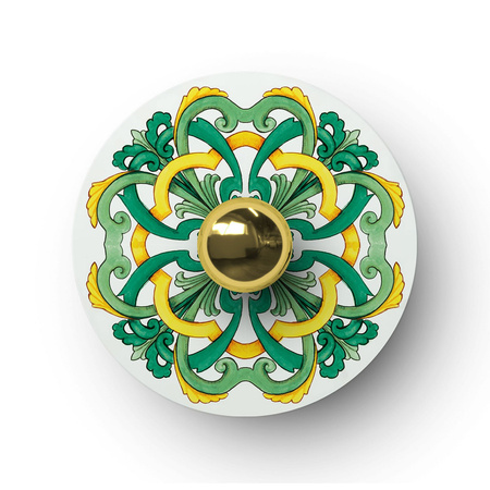 Kinkiet z płaskim kloszem mini Ellep? 'Maioliche' Creative cables BAPM1RADD24-APM1GODD24MA02-L