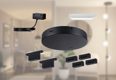 Zestaw instalacyjny z transformatorem systemu ULine max.150W 230V/48V czarny / aluminum PAULMANN PL94629