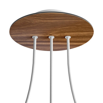 Duża okrągła podsufitka rozeta sufitowa Rose-One, średnica 200 mm, 2 otwory i 4 otwory boczne Creative cables BKROR203LF-KROR203LF110