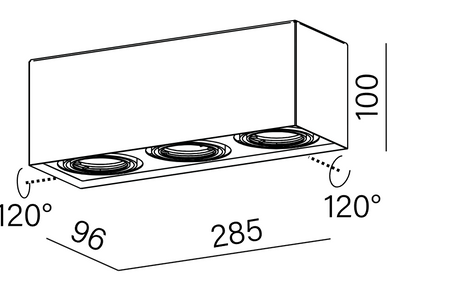 SQUARES 50x3 230V Phase-Control natynkowy złoty 46011-0000-U8-PH-19 AQForm